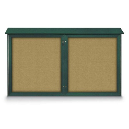 United Visual Products Open Faced Traditional Rounded Corkboard UV646ARC-SATIN-CLOUD